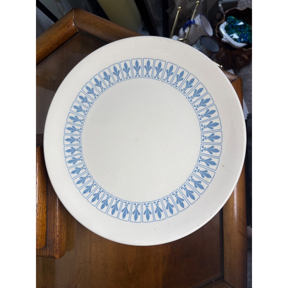 Vintage Stoneware Homer Laughlin Dinner Plates Set of 5 White 10.25 Inch